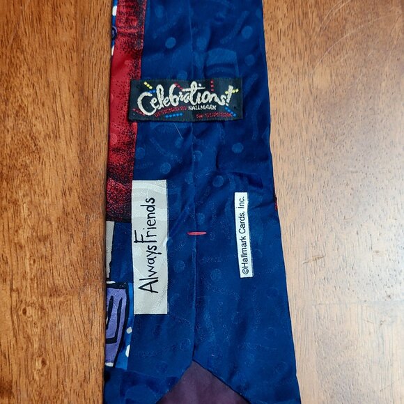 Celebration by Hallmark ~ 90s ~ 100% Silk Necktie ~ Excellent Condition - Picture 7 of 8